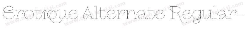 Erotique Alternate Regular字体转换
